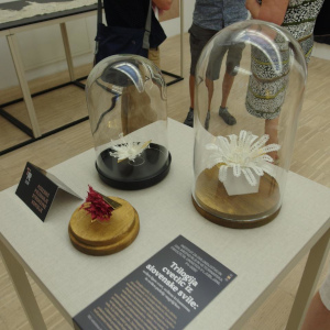 Trilogy of Flowers Made of Slovenian Silk