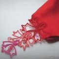 Red lace women's handbag Carnation